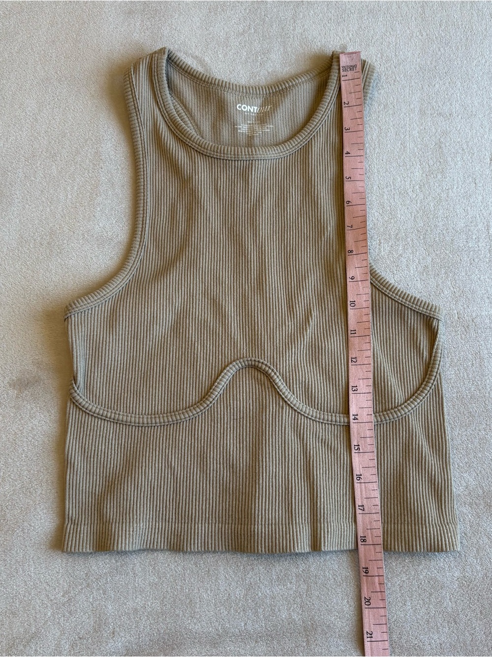 Pac Sun Tan Ribbed Crop Top - Picture 4 of 5